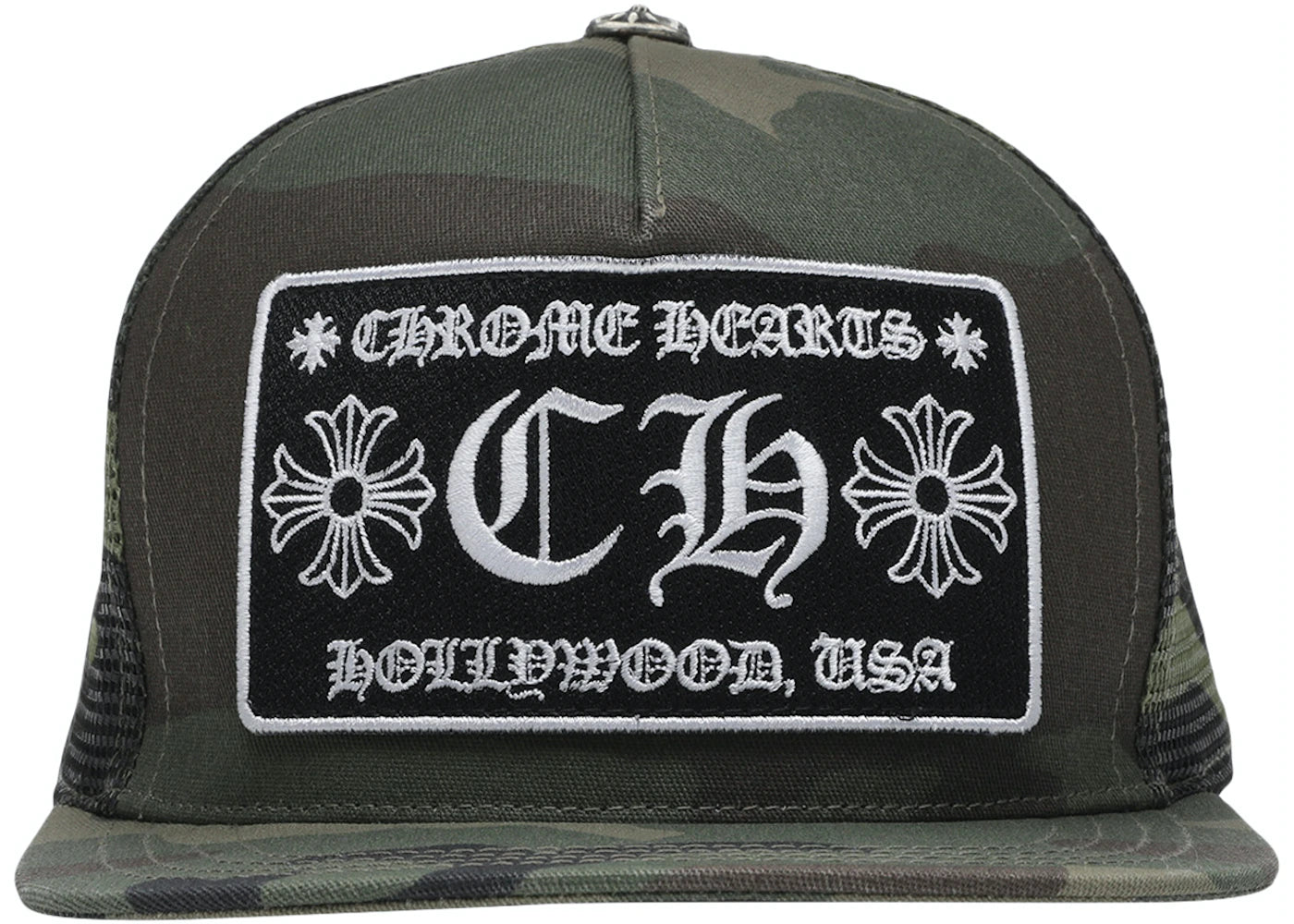 Chrome Hearts CH Hollywood Trucker Hat Camo - Preowned