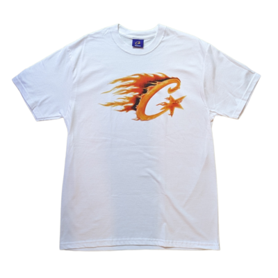 Corteiz Flame C Starz Tee - White