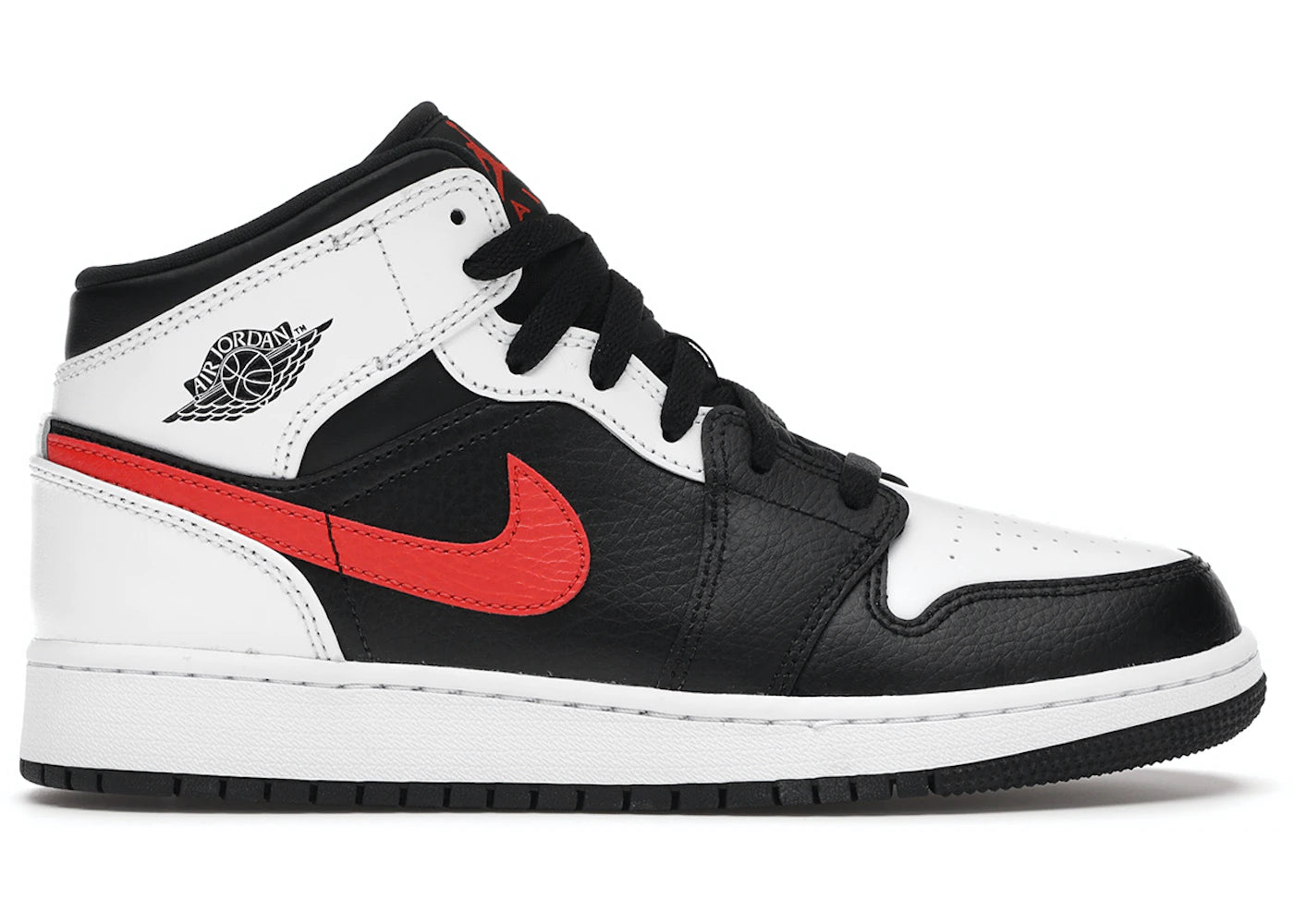 Jordan 1 Mid 'White Black Chile Red' (GS)