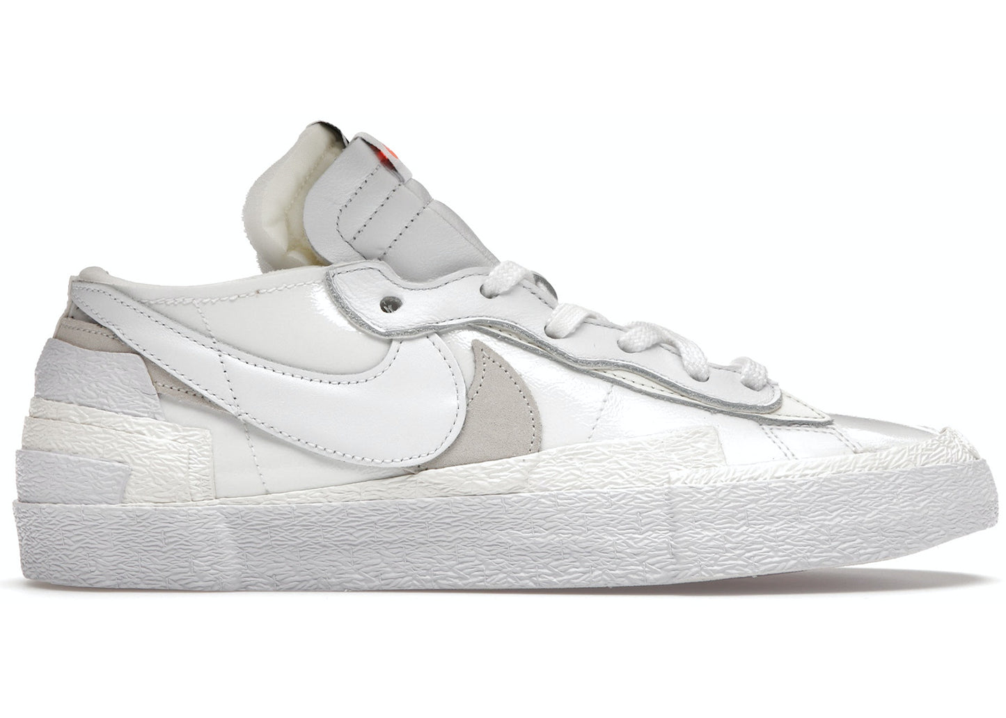 Sacai X Blazer Low 'White Patent Leather'