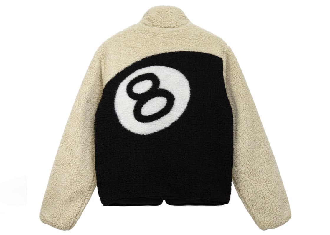 Stüssy 8-Ball Sherpa Reversible Jacket - Natural