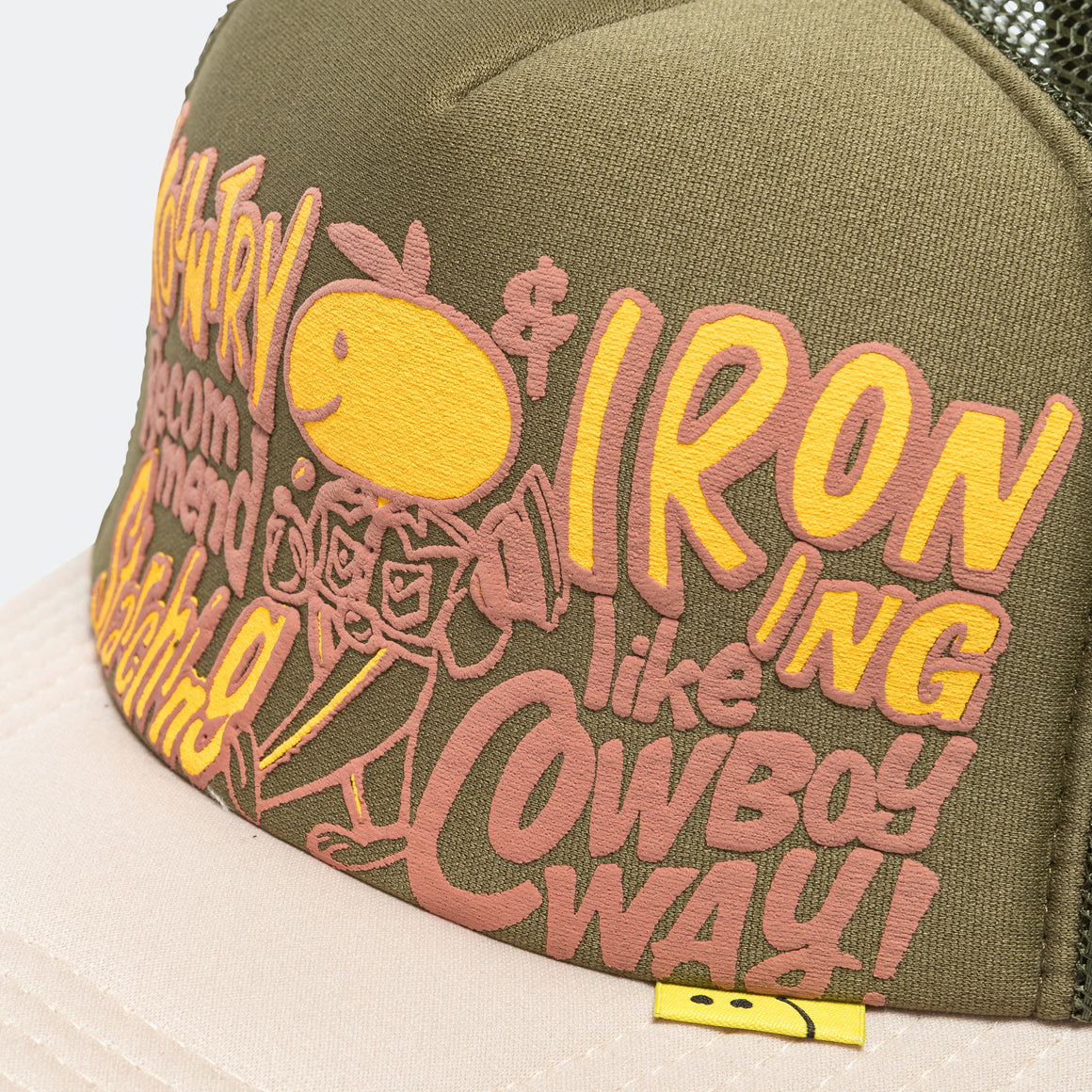 Kapital Coneycowbowy Trucker Cap Dark Green/ECRU