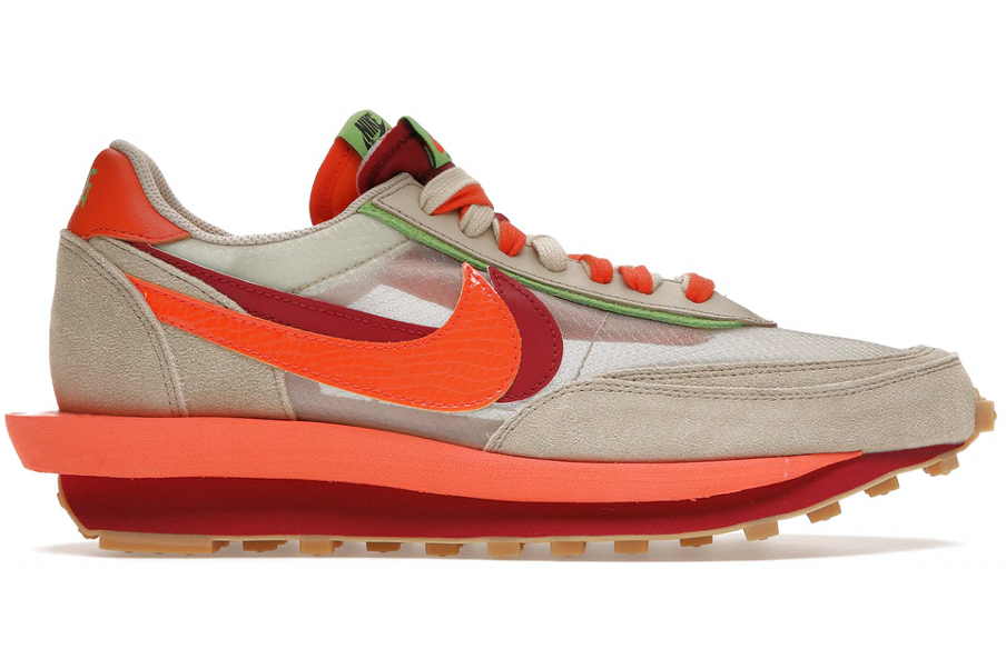 Nike LD Waffle Sacai CLOT Net Orange Blaze