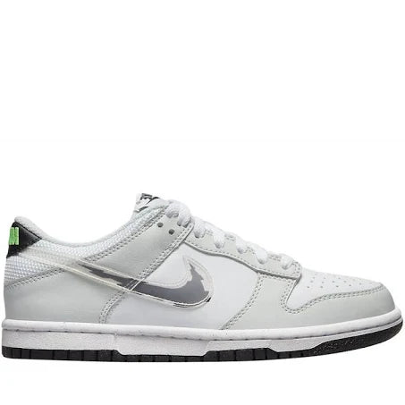 Dunk Low Glitch Swoosh White Grey (GS)