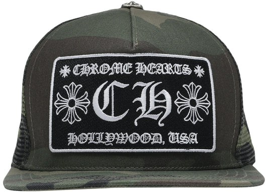 Chrome Hearts CH Hollywood Trucker Hat Camo - Preowned