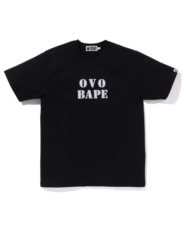 BAPE x OVO Stencil Logo Tee Black