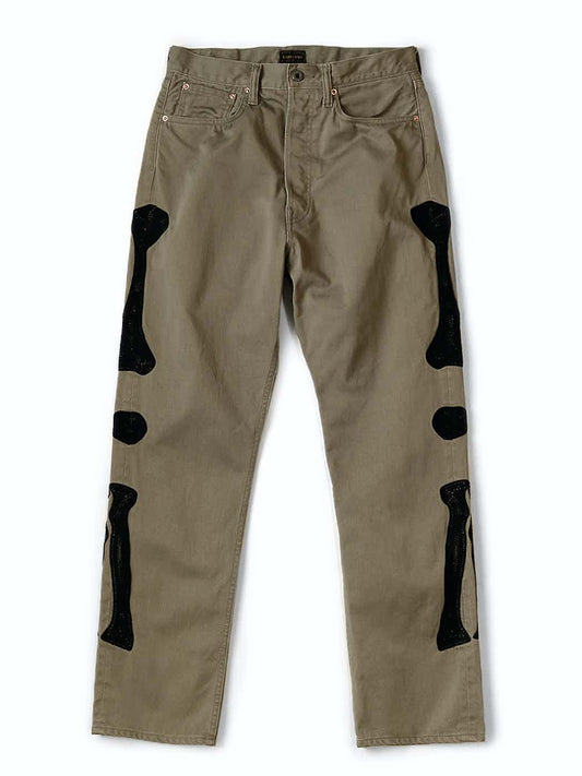 Kapital Vintage Satin Mexican Tuxedo 5P Pants Beige