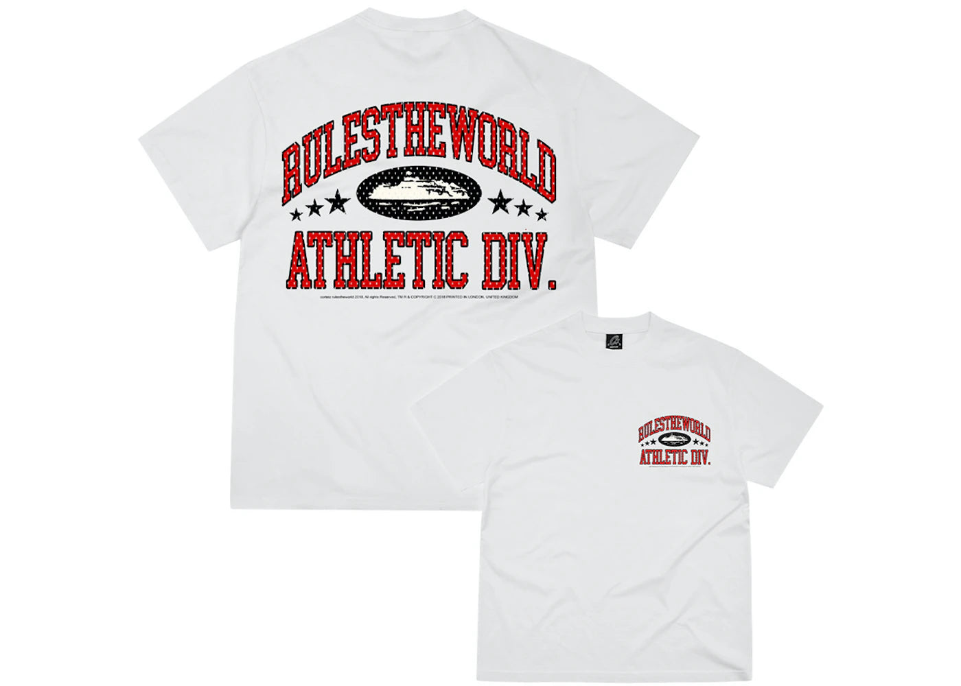 Corteiz - RTW Athletic Division Tee (SS24) 'White/Red'