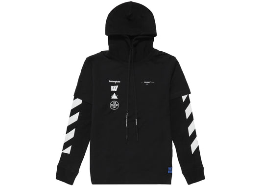 Off-White Diag Mariana Hooded T-shirt 'Black'