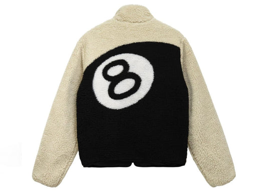 Stüssy 8-Ball Sherpa Reversible Jacket - Natural