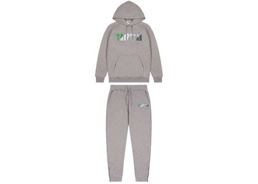 Trapstar Chenille Decoded Tracksuit 'Grey/Green Bee ' AW22 Edition