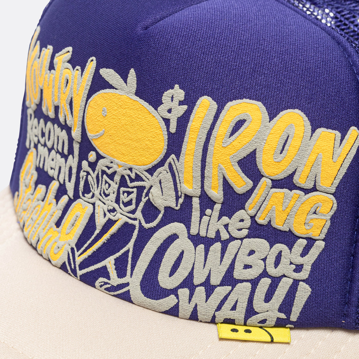 Kapital Coneycowbowy Trucker Cap Purple/ECRU