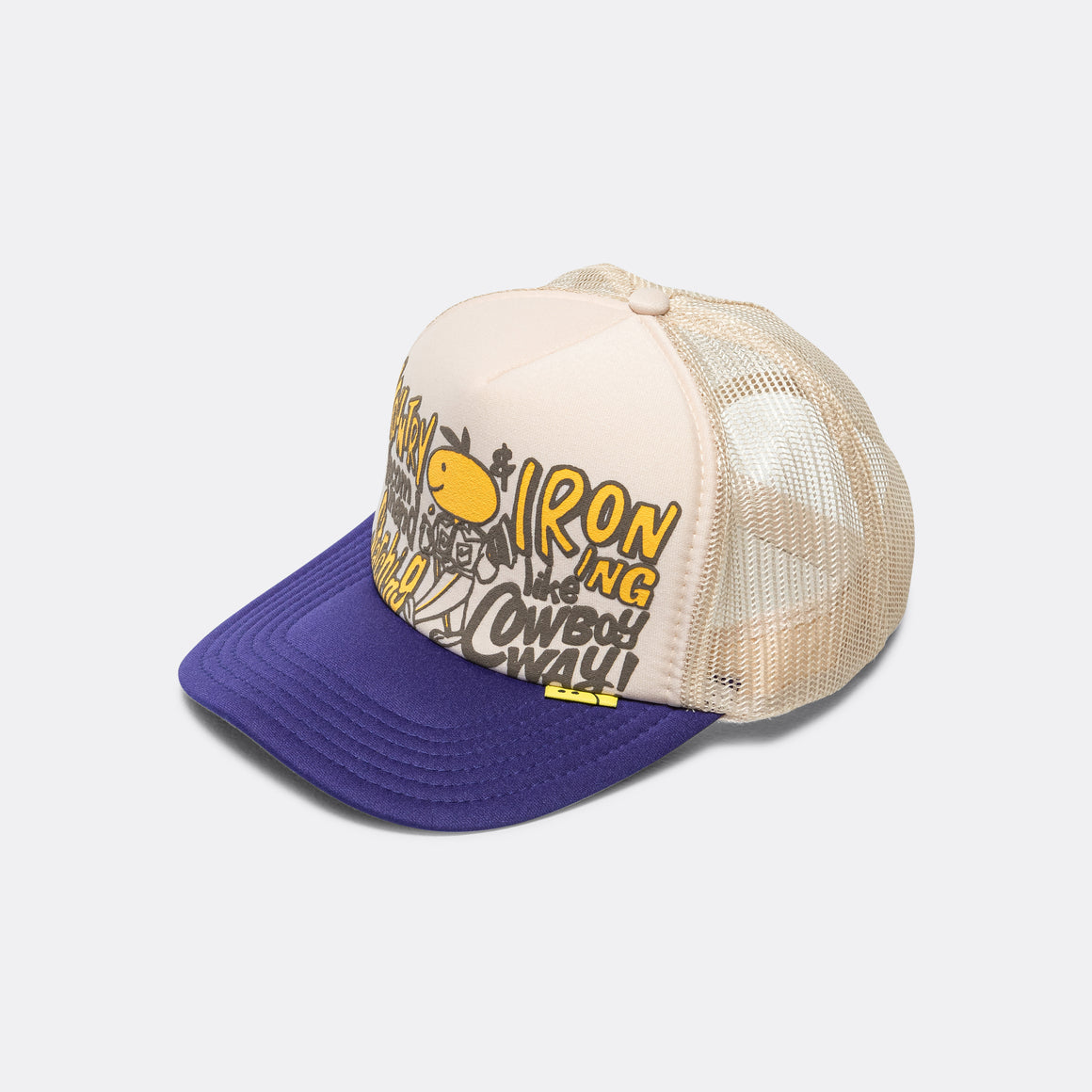 Kapital Coneycowbowy Trucker Cap ECRU/Purple