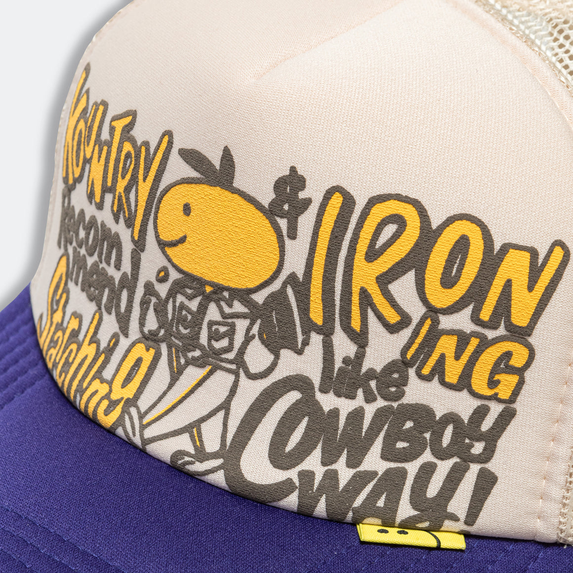 Kapital Coneycowbowy Trucker Cap ECRU/Purple