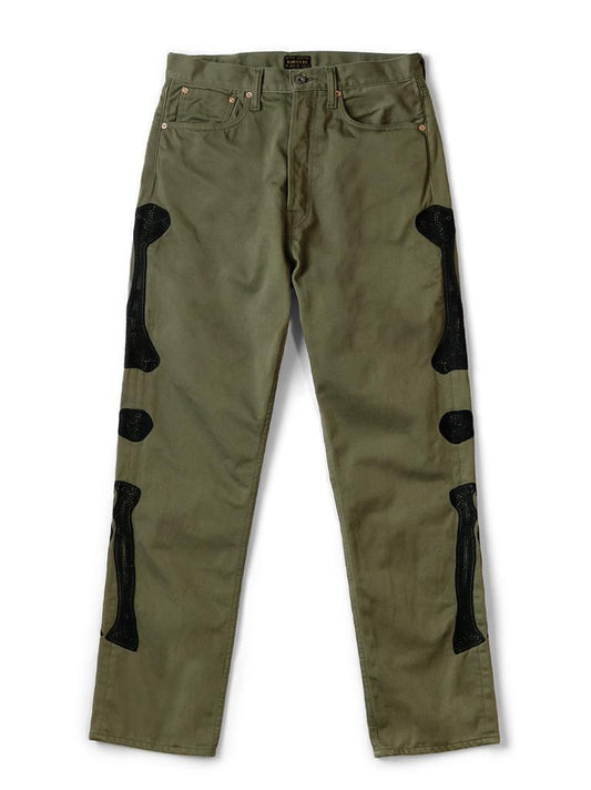 Kapital Vintage Satin Mexican Tuxedo 5P Pants Khaki