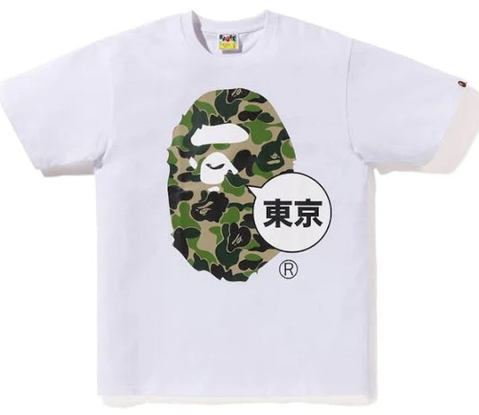 BAPE Tokyo Big Ape Head City Tee White