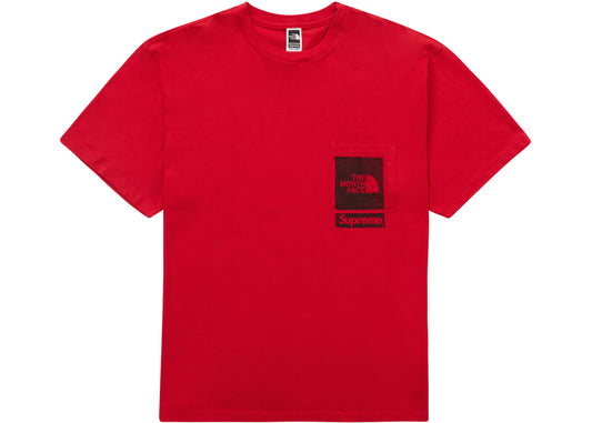 Supreme The North Face Printed Pocket Tee Red SS23